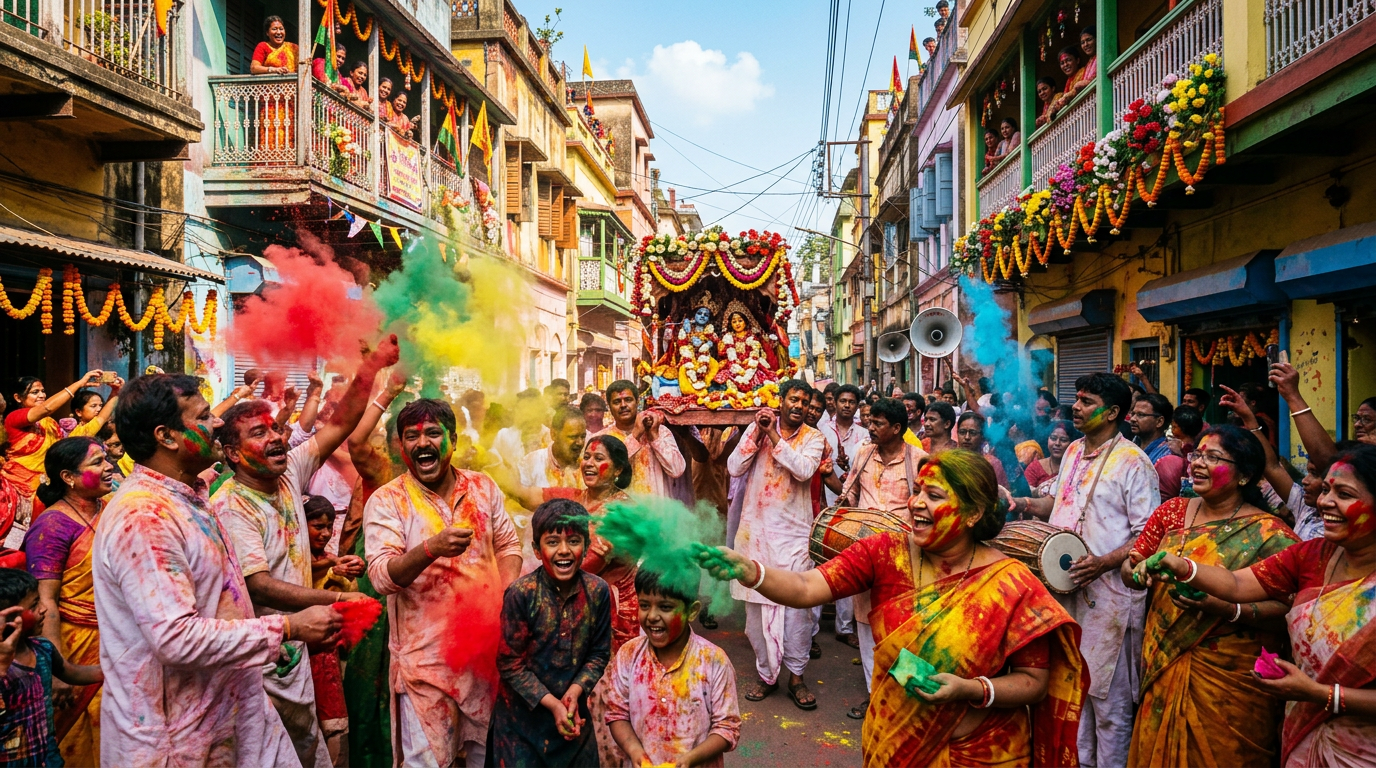 Dol Yatra 2026 — Bengali Holi Celebrations in CR Park