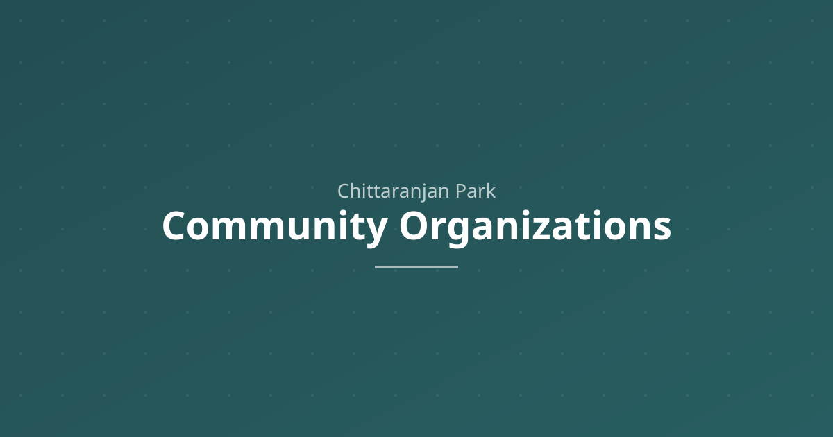 Bengali community organizations in CR Park