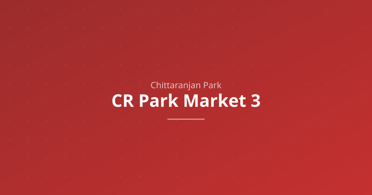 CR Park Market 3 — quiet neighborhood market