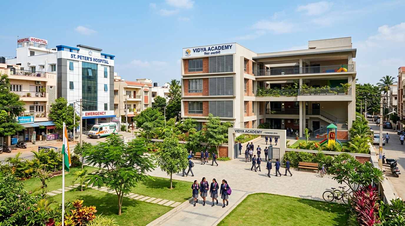 Schools, Hospitals & Essential Services Near CR Park, Delhi